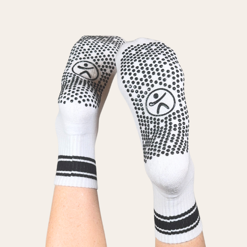 White Jacquard Black Stripe