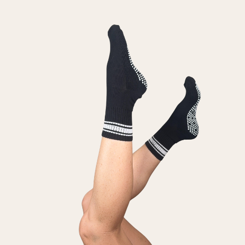 Black Jacquard White Stripe